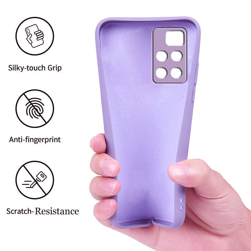 Xiaomi 11i 5G Liquid Silicone Back Cover Case With TPU & Matte Finish - Purple