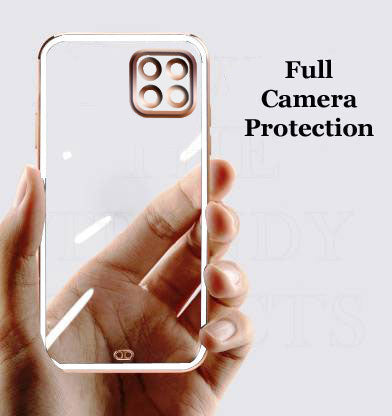 Electro Silicone Series Back cover Case For Samsung Galaxy A22 5G / Samsung Galaxy F42 5G - White