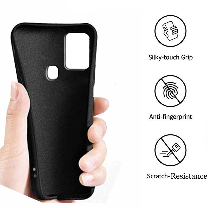 Samsung Galaxy M31 Liquid Silicone Back Cover Case With TPU & Matte Finish - Black