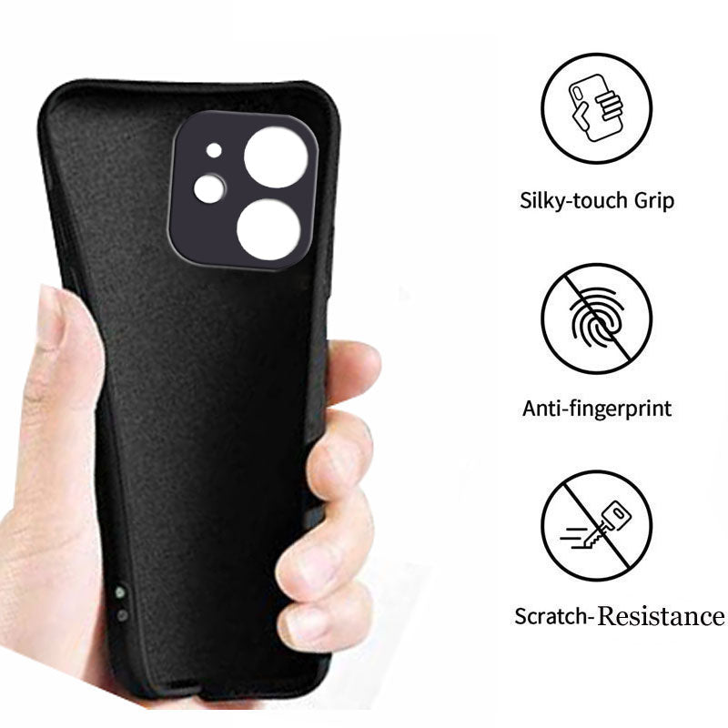 Liquid TPU Silicone Matte Back Cover Case For iphone 11 - Black