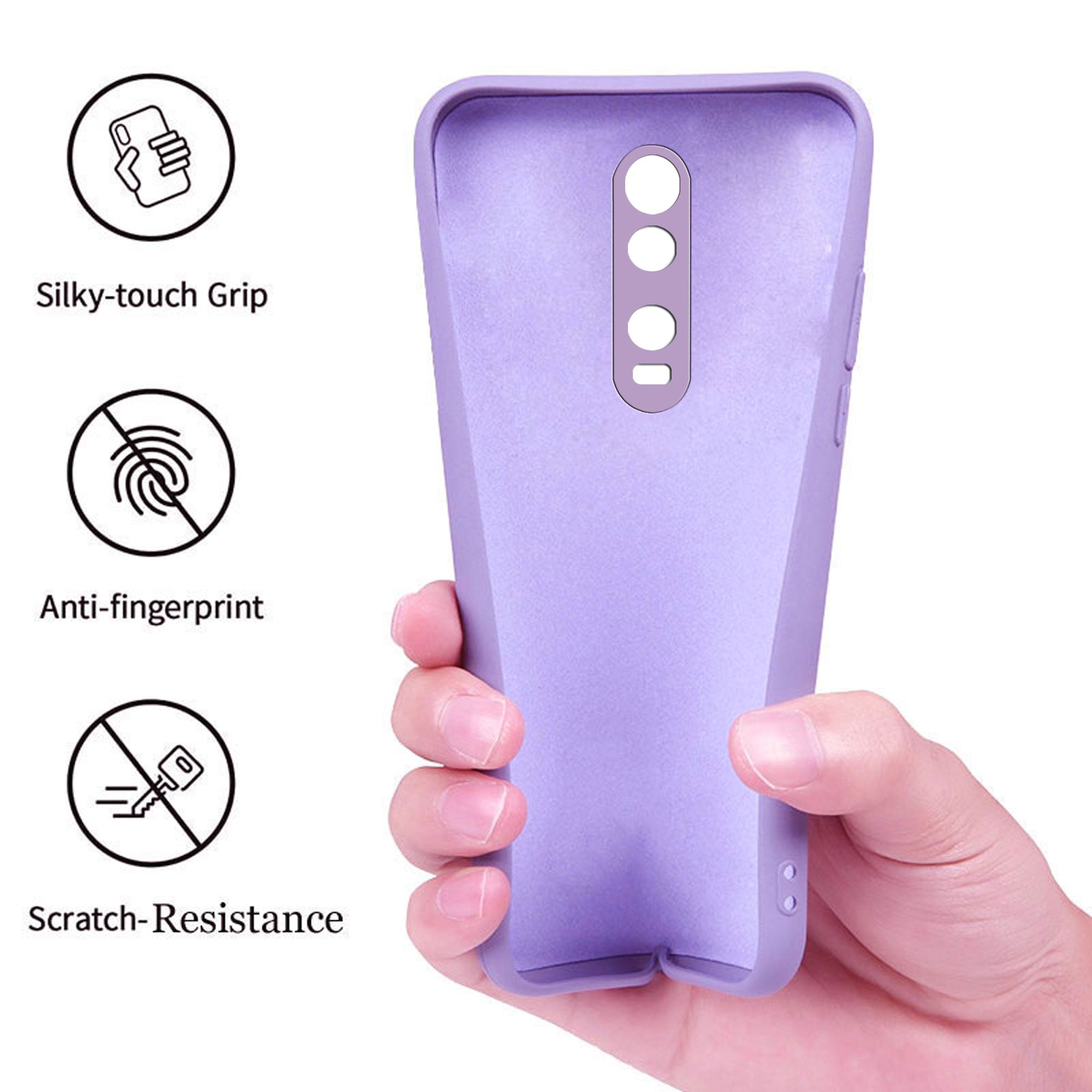 Mi Redmi K20 / K20 Pro Liquid Silicone Back Cover Case With TPU & Matte Finish - Purple