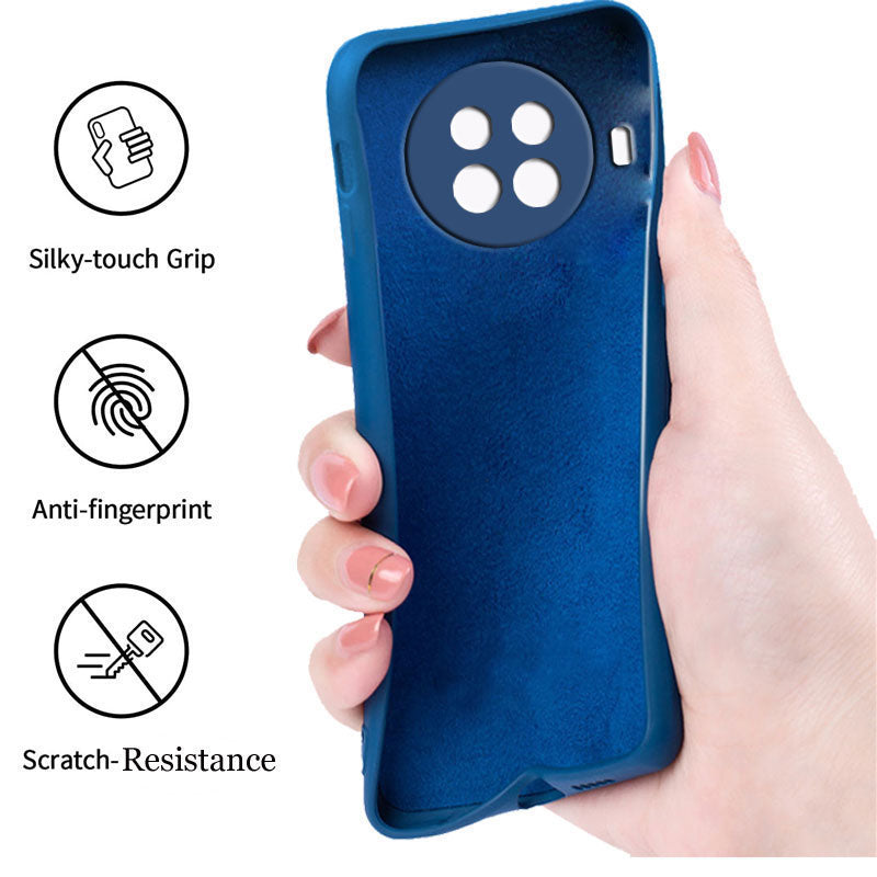 Xiaomi Mi 10i 5G Liquid Silicone Back Cover Case With TPU & Matte Finish - Blue