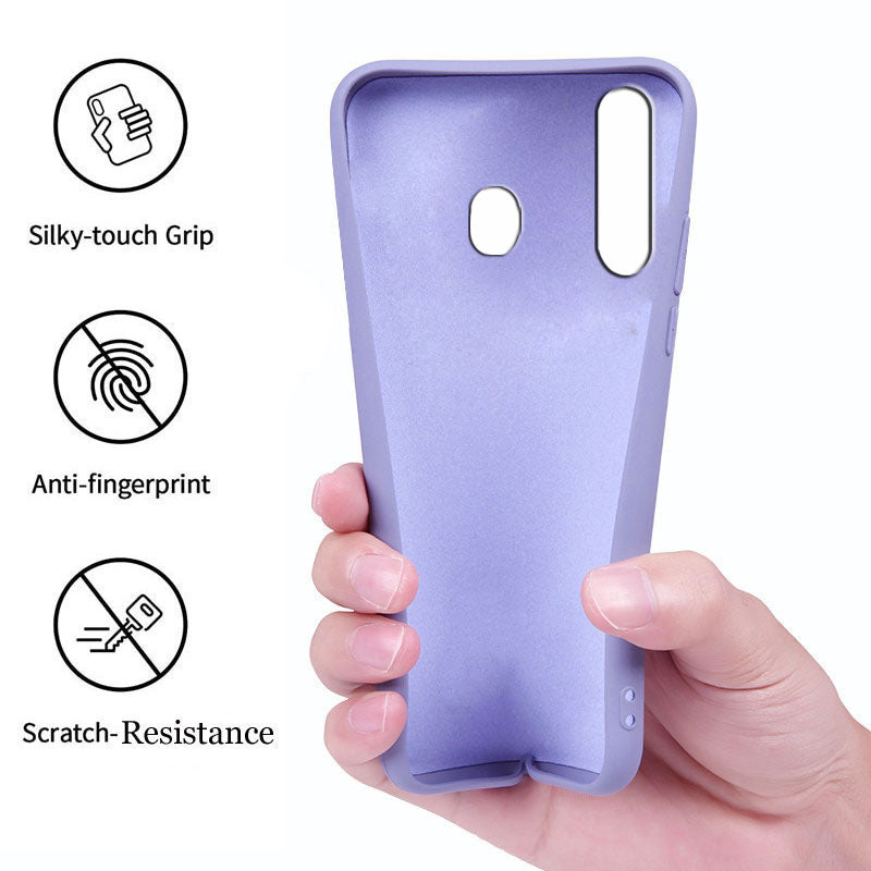 Samsung Galaxy M30 Liquid Silicone Back Cover Case With TPU & Matte Finish - Purple