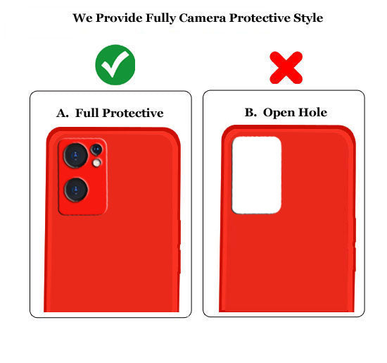 Oppo Reno 7 5G Liquid Silicone Back Cover Case With TPU & Matte Finish - Red