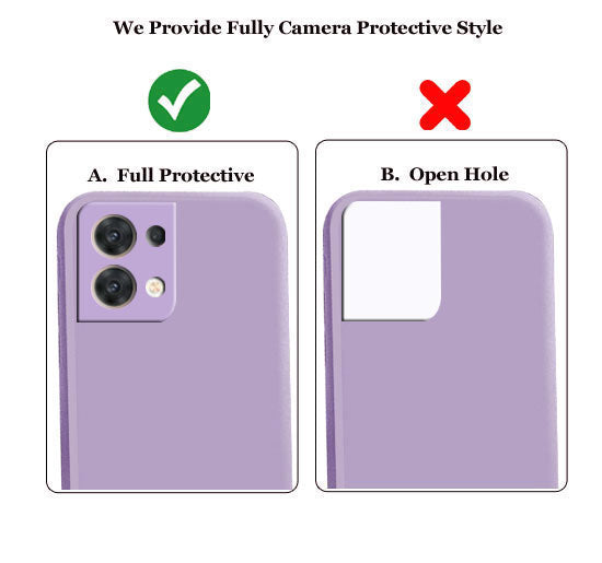 Oppo Reno 8 Pro 5G Liquid Silicone Back Cover Case With TPU & Matte Finish - Purple