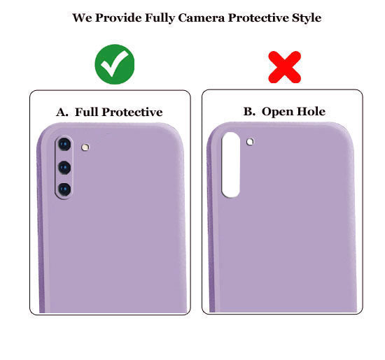 Samsung Galaxy Note 10 Liquid Silicone Back Cover Case With TPU & Matte Finish - Purple
