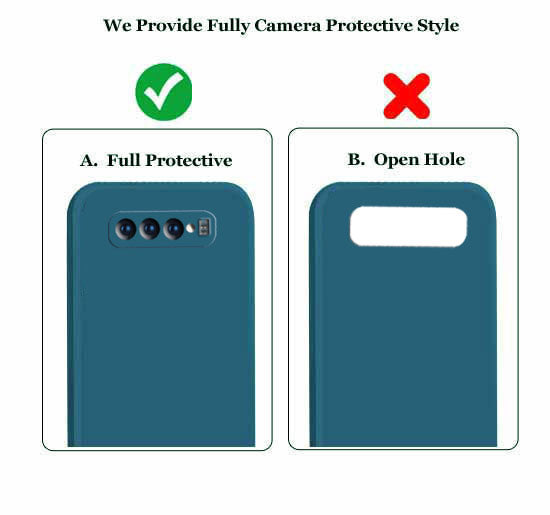 Samsung Galaxy S10 Plus Liquid Silicone Back Cover Case With TPU & Matte Finish - Blue