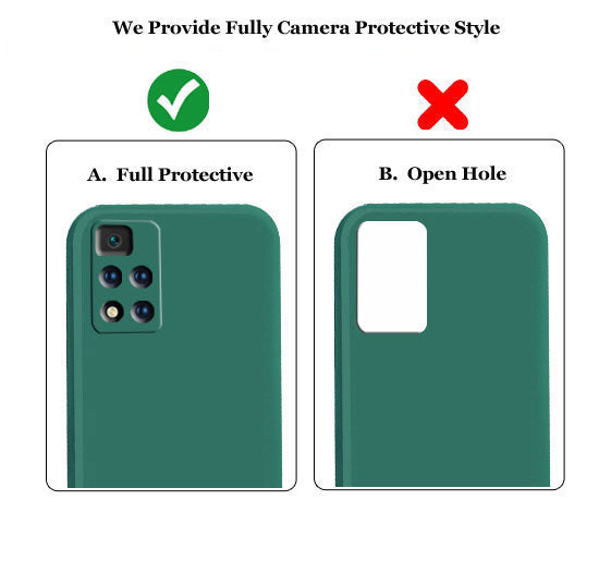 Xiaomi 11i 5G Liquid Silicone Back Cover Case With TPU & Matte Finish - Green