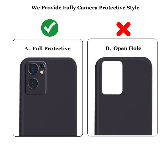 Reno 7 Liquid Silicone Back Cover Case With TPU & Matte Finish - Black