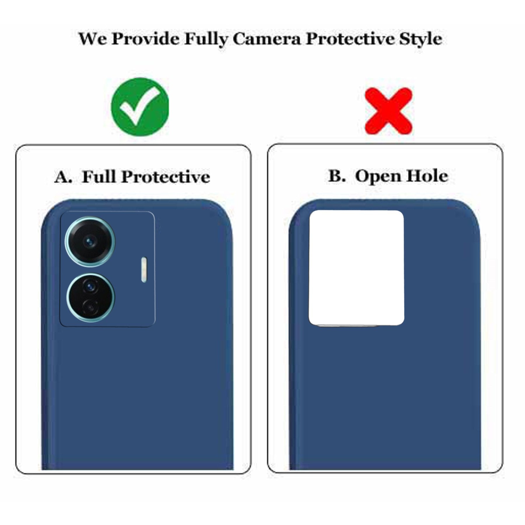 iQOO Z6 Pro 5G / Vivo T1 Pro 5G Liquid Silicone Back Cover Case With TPU & Matte Finish - Blue