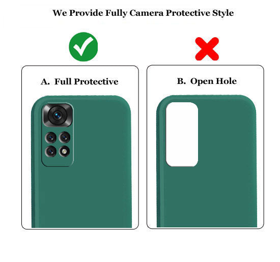 Mi Redmi Note 11 Pro Liquid Silicone Back Cover Case With TPU & Matte Finish - Green