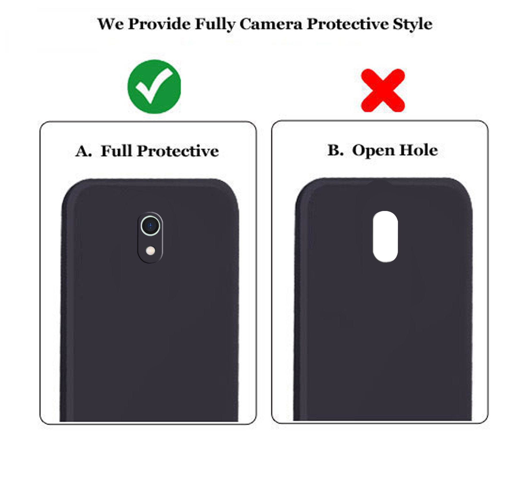 Redmi 8a Liquid Silicone Back Cover Case With TPU & Matte Finish - Black