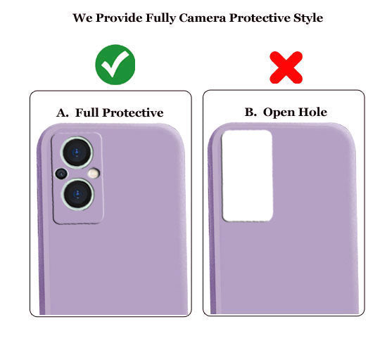 Oppo F21 Pro 5G Liquid Silicone Back Cover Case With TPU & Matte Finish - Purple