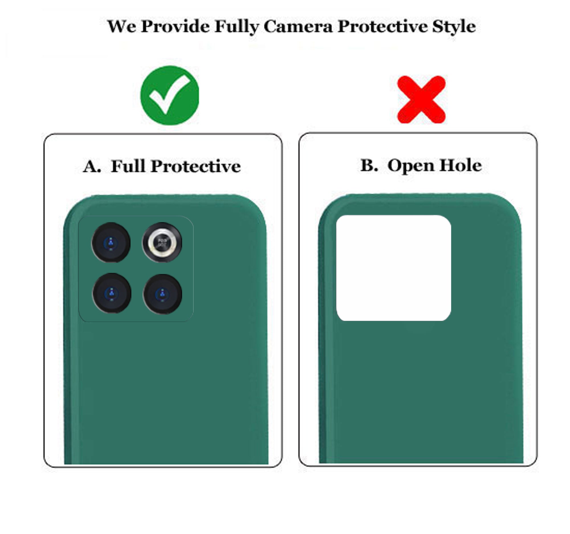 Oneplus 10T 5G  Liquid Silicone Back Cover Case With TPU & Matte Finish - Green