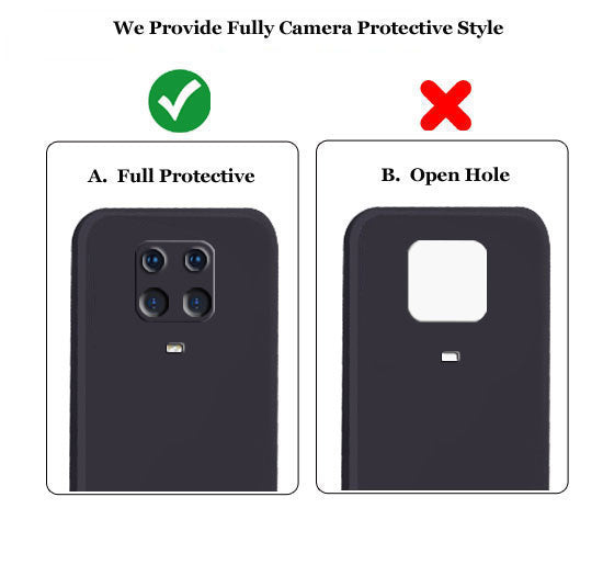 Liquid TPU Silicone Matte Back Cover Case For Redmi Note 9 Pro / Pro Max - Black
