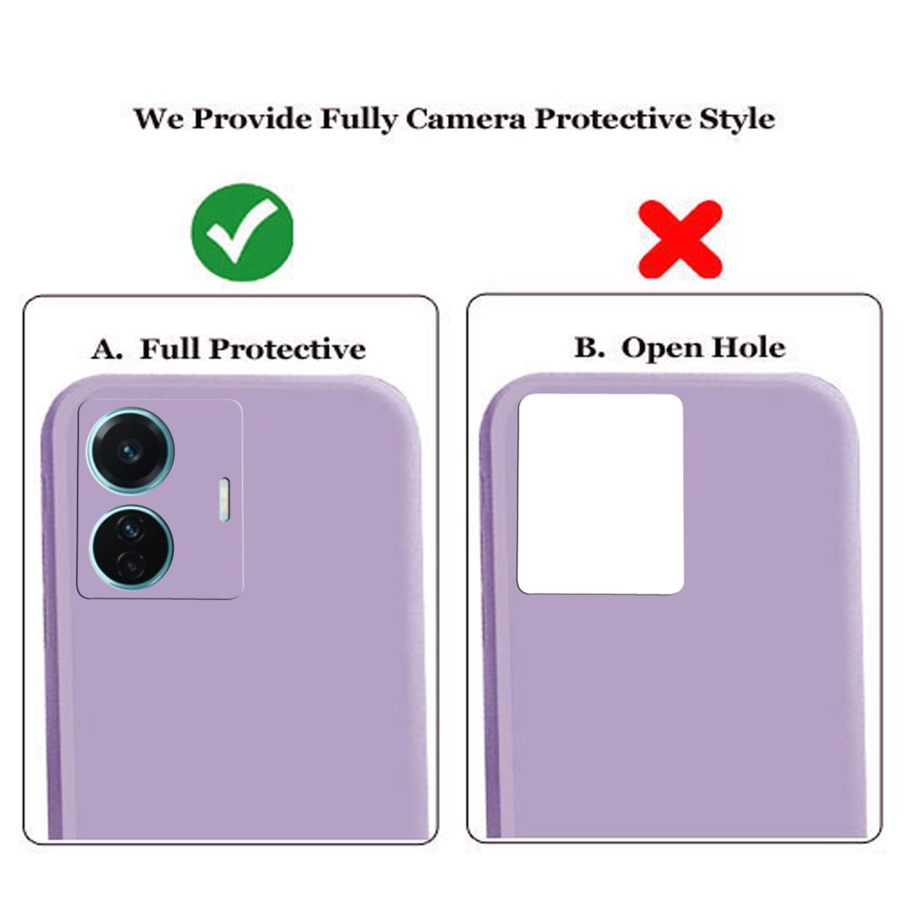 iQOO Z6 Pro 5G / Vivo T1 Pro 5G Liquid Silicone Back Cover Case With TPU & Matte Finish - Purple