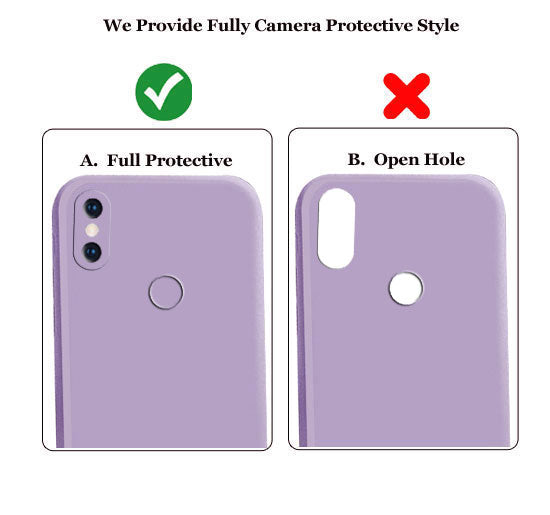 Redmi Note 6 Liquid Silicone Back Cover Case With TPU & Matte Finish - Purple
