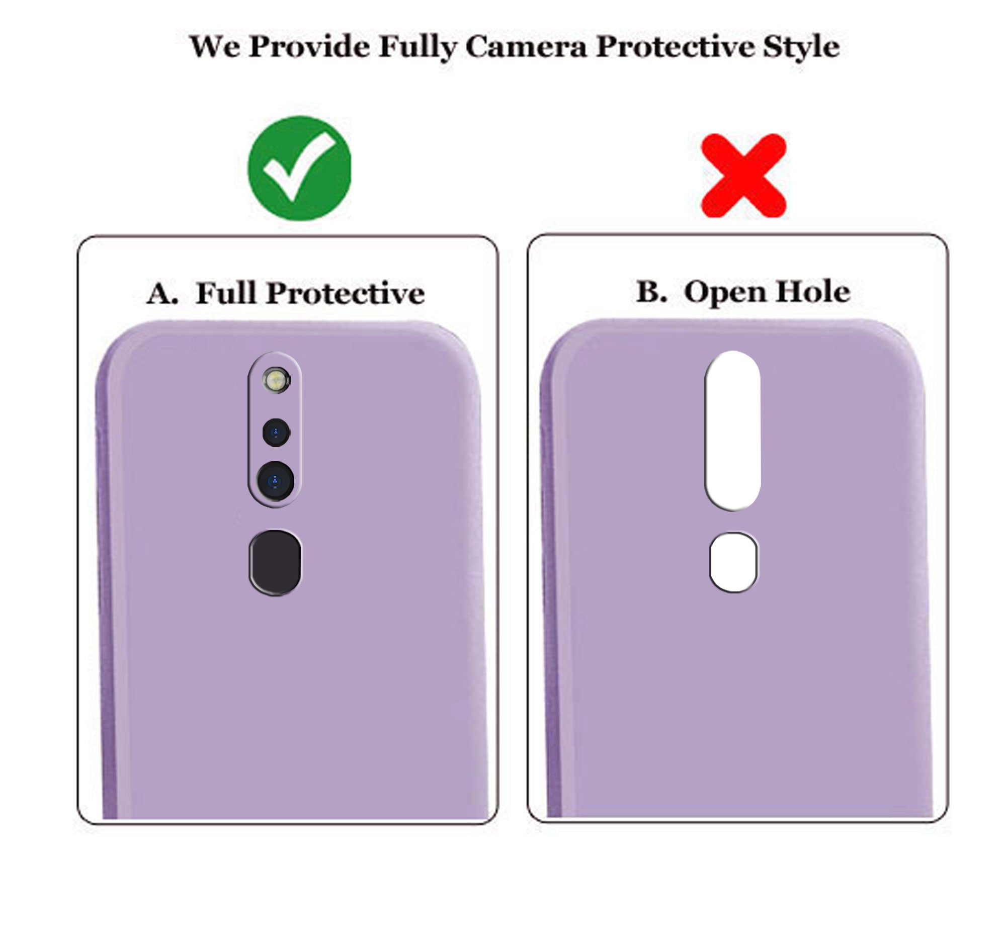 Oppo F11 Pro Liquid Silicone Back Cover Case With TPU & Matte Finish - Purple