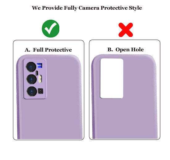Vivo X70 Pro Plus Liquid Silicone Back Cover Case With TPU & Matte Finish - Purple