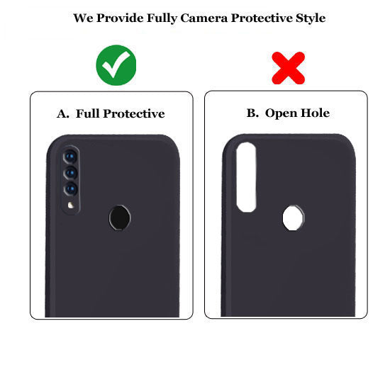 Oppo A31 Liquid Silicone Back Cover Case With TPU & Matte Finish - Black
