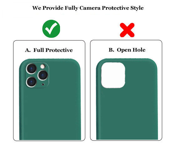 iphone 11 Pro Liquid Silicone Back Cover Case With TPU & Matte Finish - Green