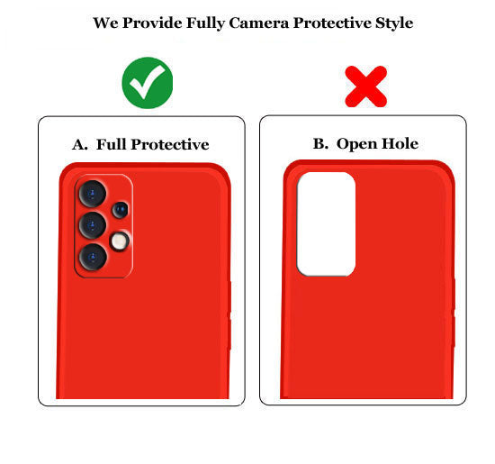 Samsung Galaxy A53 Liquid Silicone Back Cover Case With TPU & Matte Finish - Red