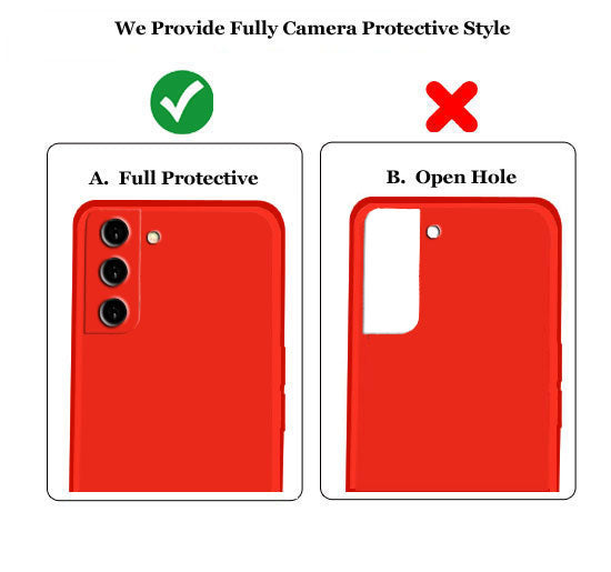 Samsung Galaxy S21 FE 5G Liquid Silicone Back Cover Case With TPU & Matte Finish - Red