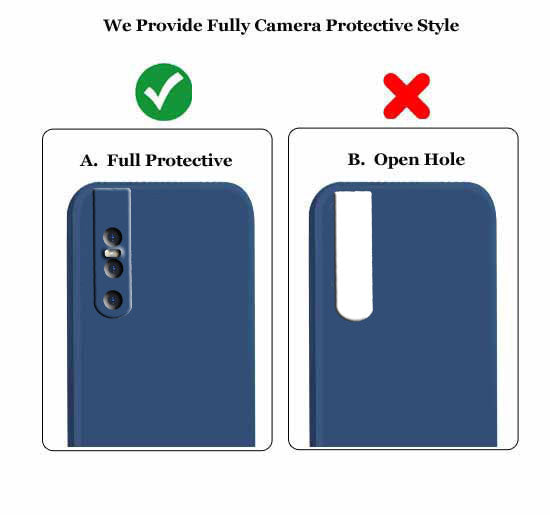 Vivo V15 Pro Liquid Silicone Back Cover Case With TPU & Matte Finish - Blue