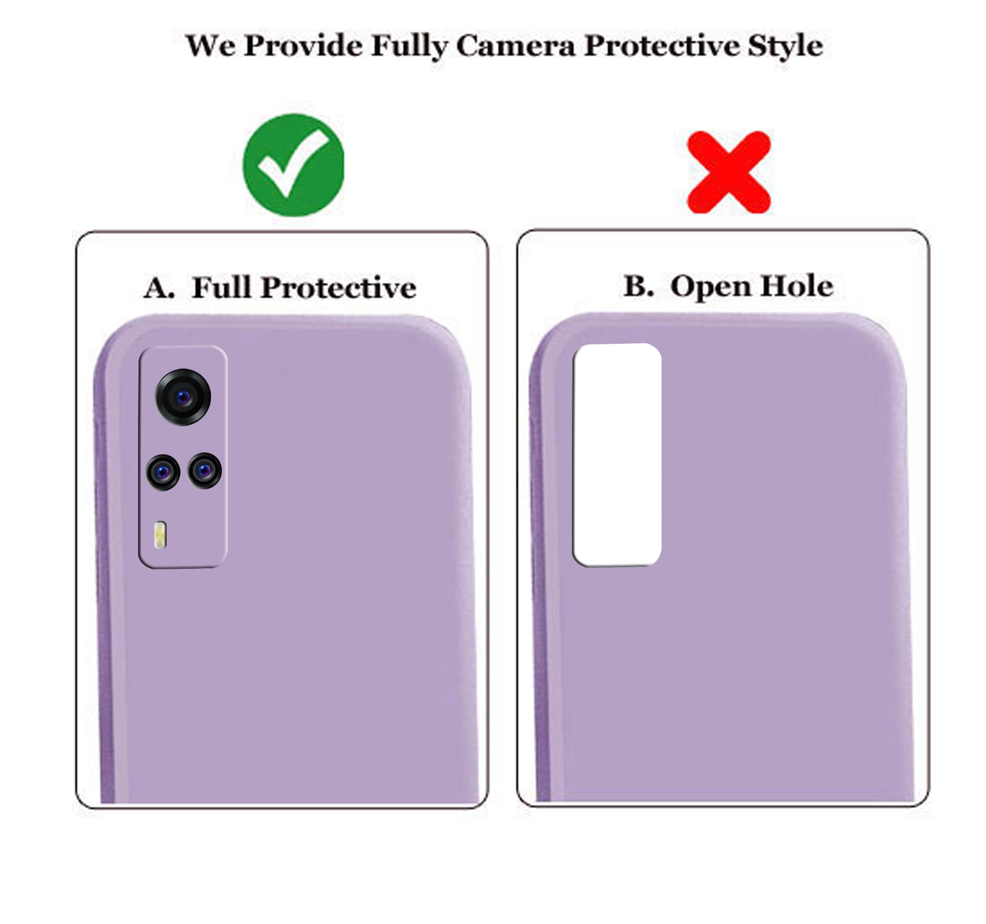Vivo Y51 2020 / Vivo Y51A  Liquid Silicone Back Cover Case With TPU & Matte Finish - Purple
