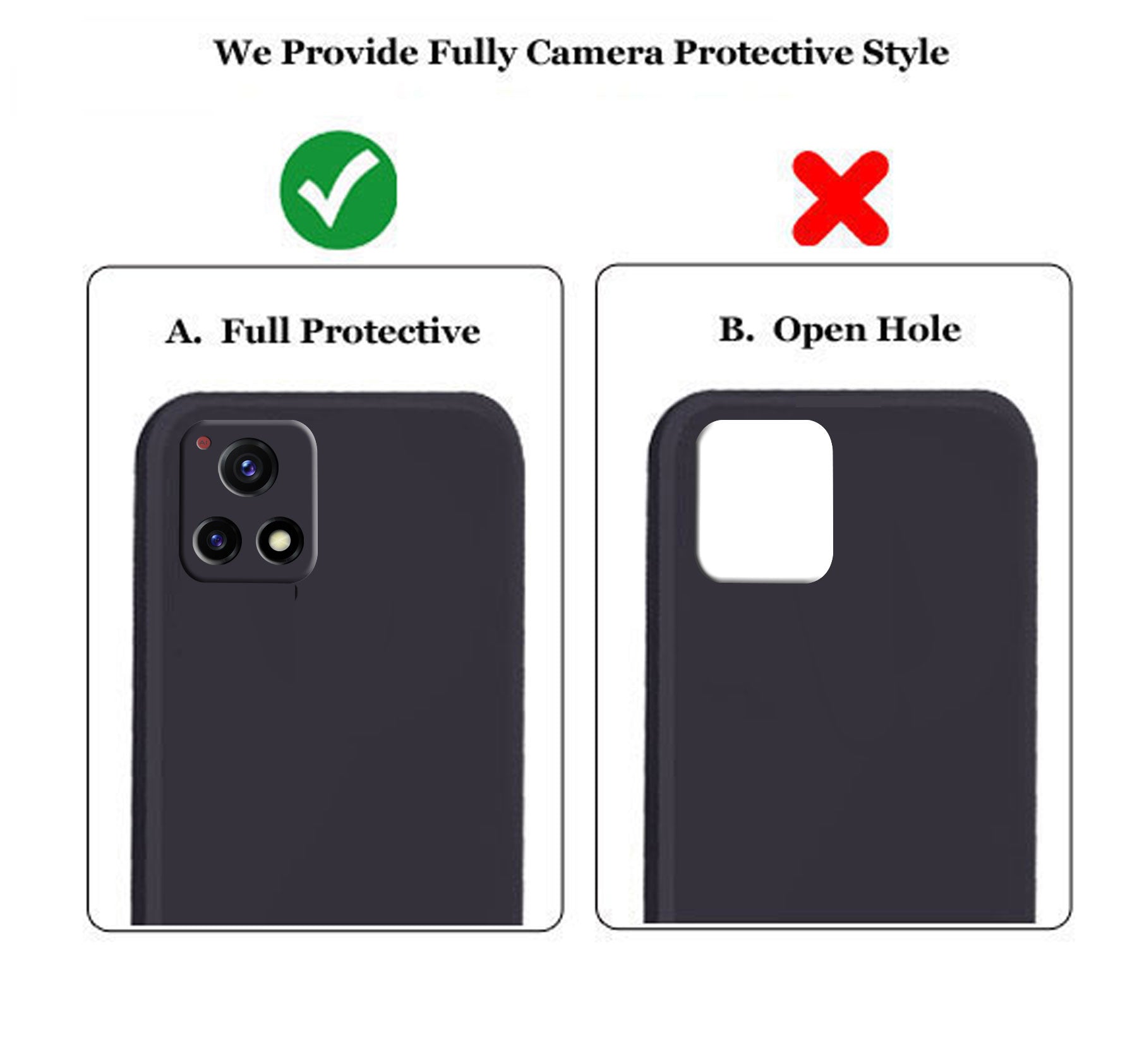 Vivo Y72 5g Liquid Silicone Back Cover Case With TPU & Matte Finish - Black