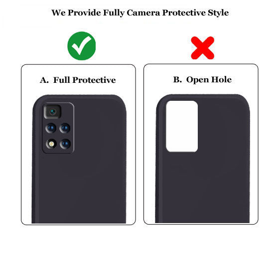 Xiaomi 11i 5G Liquid Silicone Back Cover Case With TPU & Matte Finish - Black