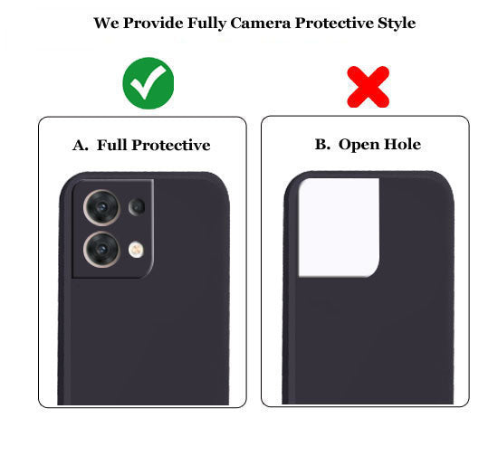 Oppo Reno 8 Pro 5G Liquid Silicone Back Cover Case With TPU & Matte Finish - Black