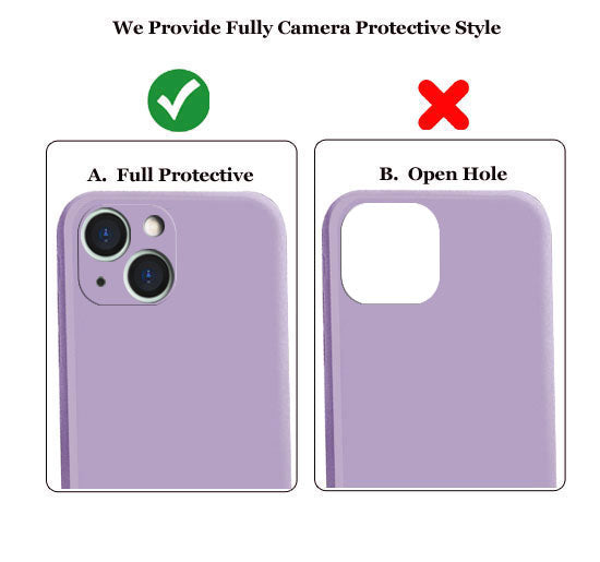 Iphone 13 Mini Liquid Silicone Back Cover Case With TPU & Matte Finish - Purple