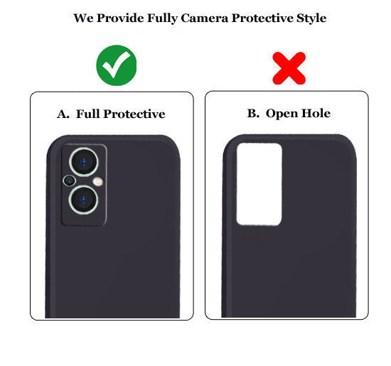 Oppo F21 Pro 5G Liquid Silicone Back Cover Case With TPU & Matte Finish - Black