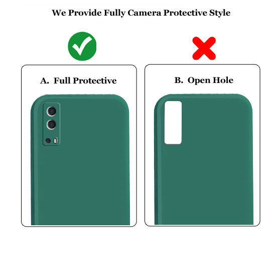 IQOO Z3 Liquid Silicone Back Cover Case With TPU & Matte Finish - DarkGreen
