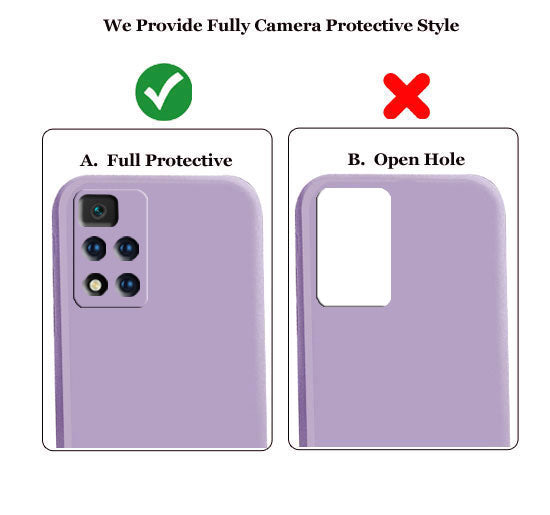 Xiaomi 11i 5G Liquid Silicone Back Cover Case With TPU & Matte Finish - Purple