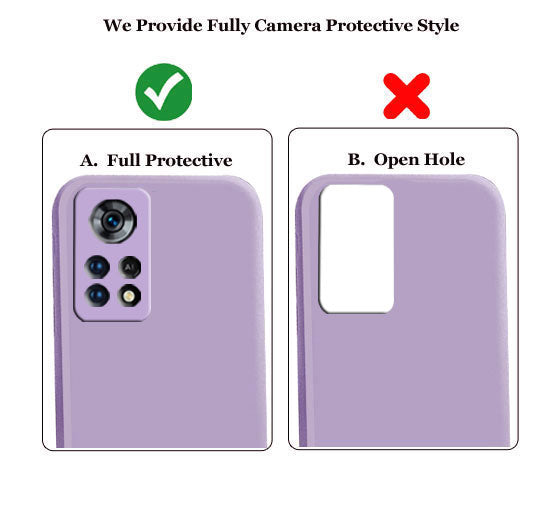 Poco X4 Liquid Silicone Back Cover Case With TPU & Matte Finish - Purple