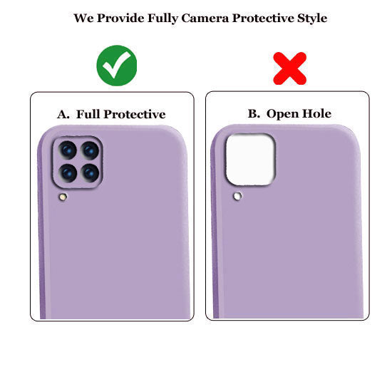 Samsung M53 Liquid Silicone Back Cover Case With TPU & Matte Finish - Purple