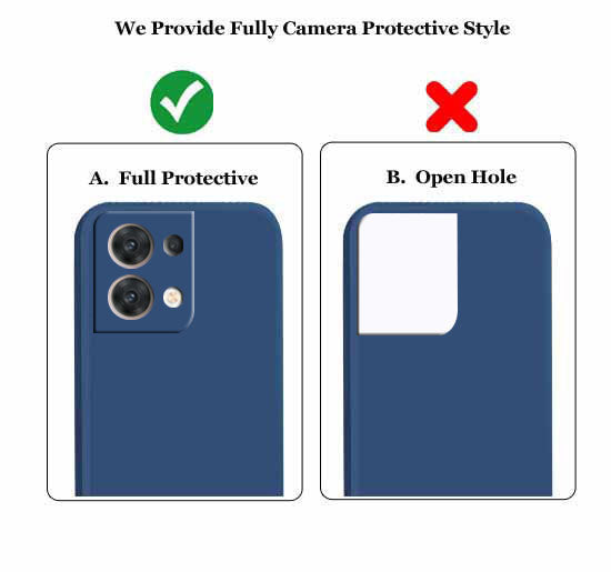 Oppo Reno 8 5G Liquid Silicone Back Cover Case With TPU & Matte Finish - Blue