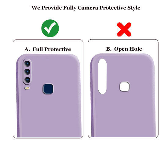 Vivo Y17 Liquid Silicone Back Cover Case With TPU & Matte Finish - Purple