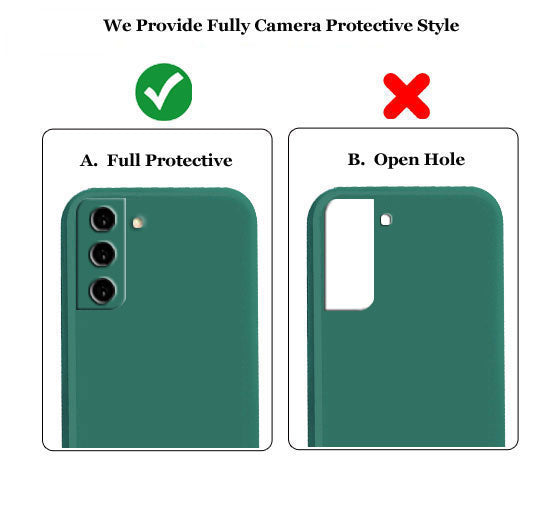 Samsung Galaxy S21 FE 5G Liquid Silicone Back Cover Case With TPU & Matte Finish - Green