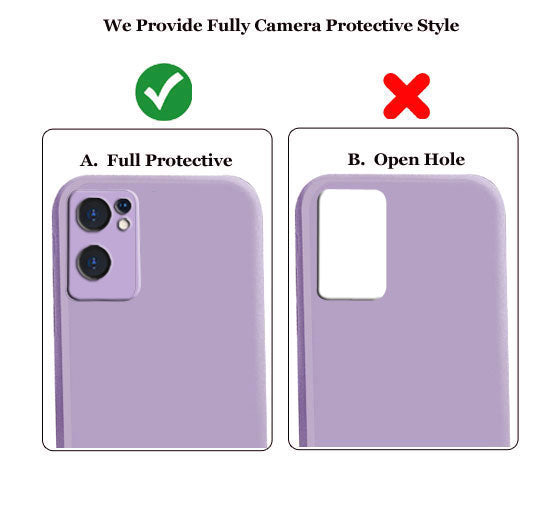 Reno 7 Liquid Silicone Back Cover Case With TPU & Matte Finish - Purple