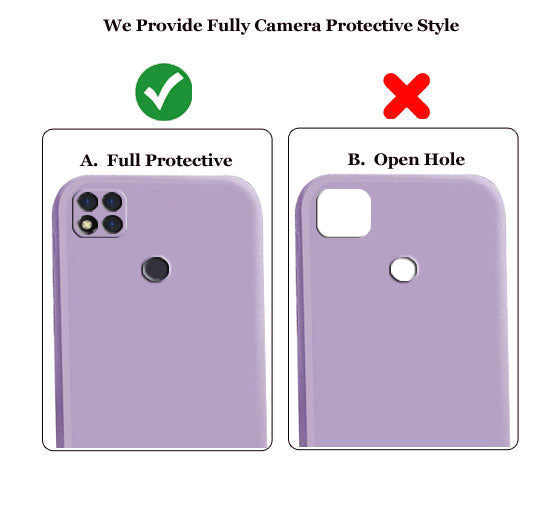 Redmi 9 Liquid Silicone Back Cover Case With TPU & Matte Finish -Purple