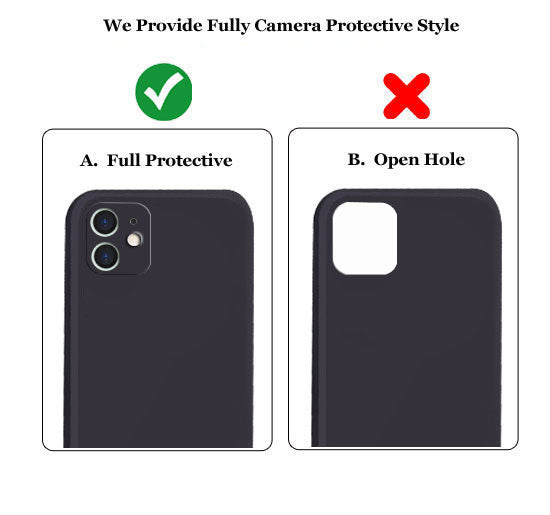 Liquid TPU Silicone Matte Back Cover Case For iphone 11 - Black