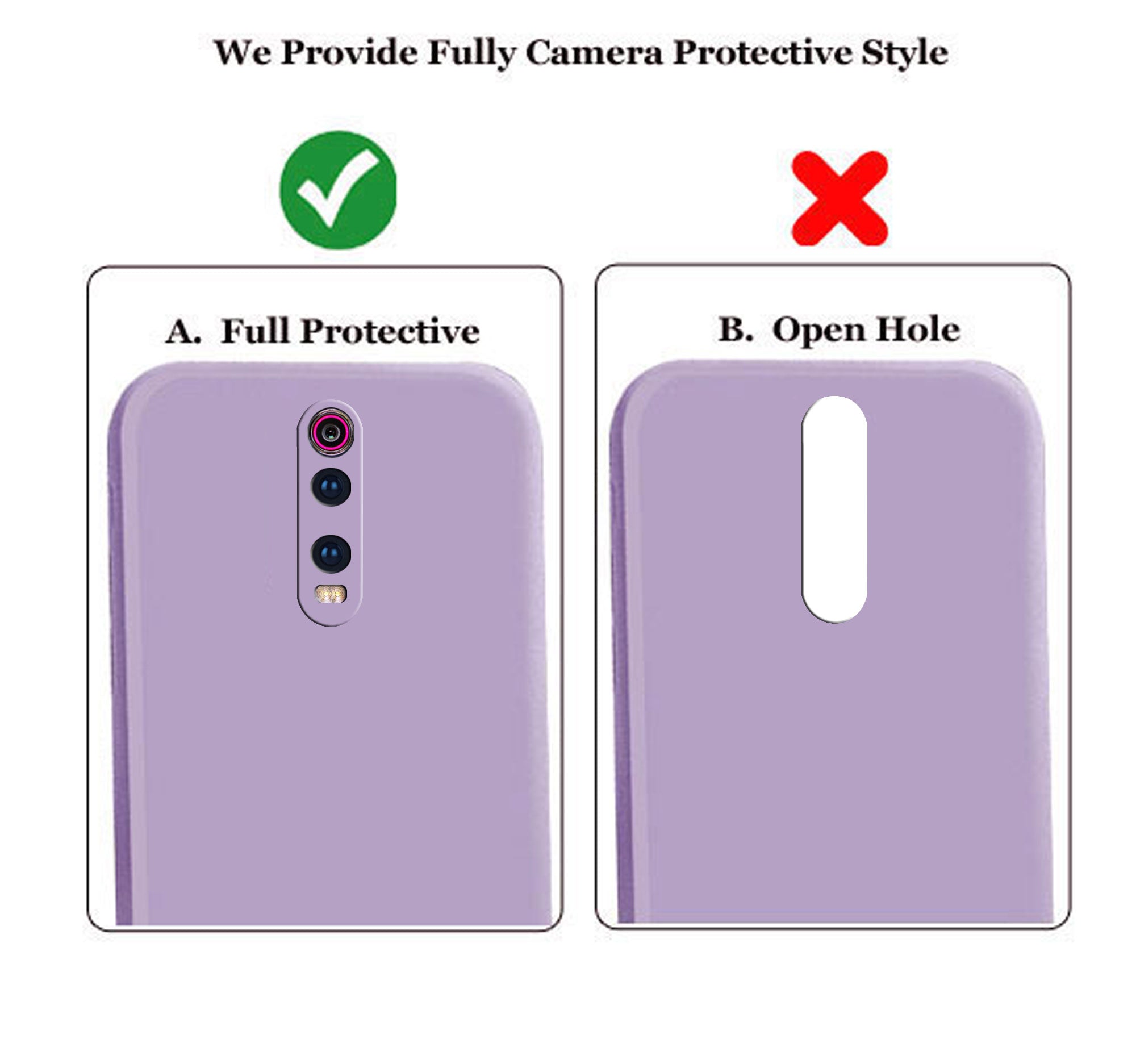 Mi Redmi K20 / K20 Pro Liquid Silicone Back Cover Case With TPU & Matte Finish - Purple