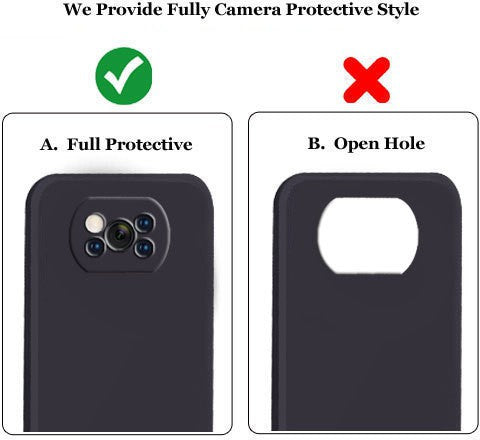 Poco X3/ Poco X3 Pro Liquid Silicone Back Cover Case With TPU & Matte Finish - Black