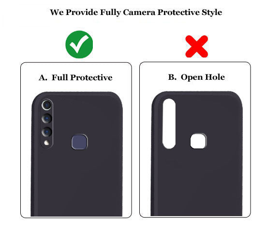 Vivo Z1 Pro Liquid Silicone Back Cover Case With TPU & Matte Finish - Black