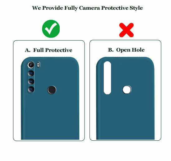 Redmi Note 8 Liquid Silicone Back Cover Case With TPU & Matte Finish - Blue