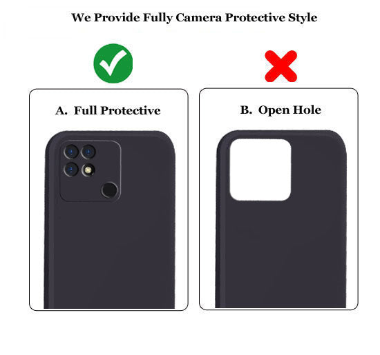 Redmi 10 Power Liquid Silicone Back Cover Case With TPU & Matte Finish - Black