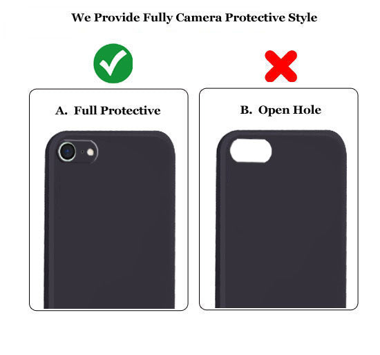 iphone 6 / 6s  Liquid Silicone Back Cover Case With TPU & Matte Finish - Black